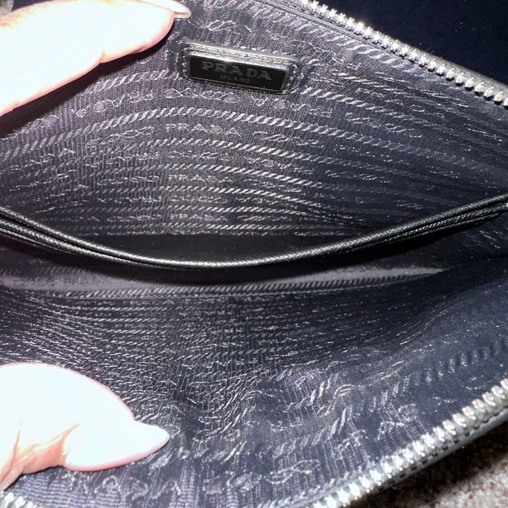 PRADA Saffiano Leather Clutch with Box; EUC - Picture 10 of 16